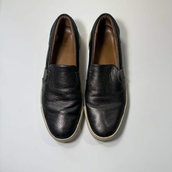 Frye Ivy Pewter Metallic Slip On Leather Sneakers Women’s Size 8M - Picture 1 of 10